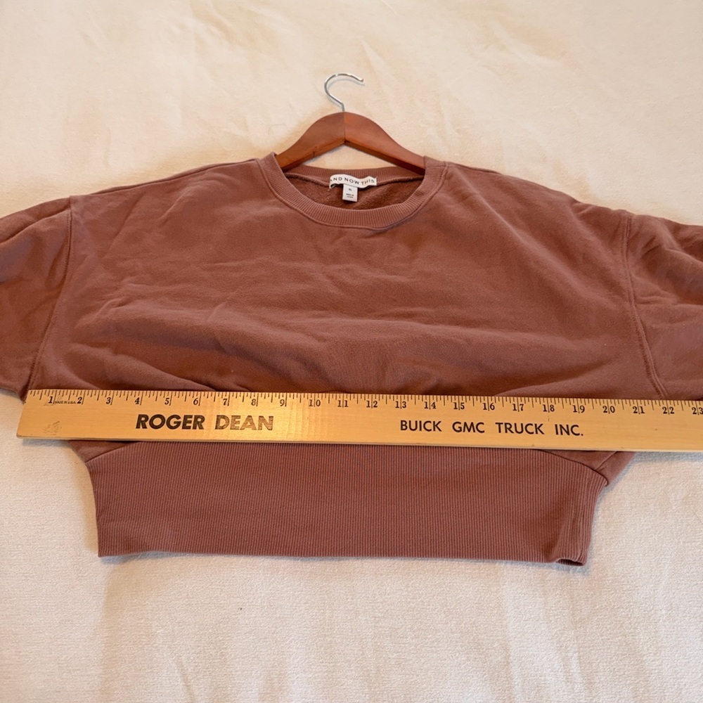 And Now This Cropped Sweatshirt XL Cozy Lounge‎ Athleisure Soft Girl - Picture 7 of 9